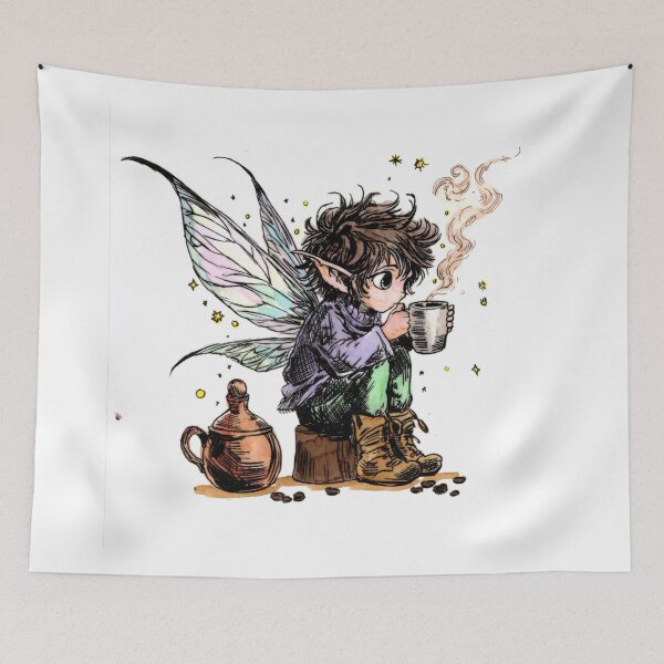 Item preview, Coffee Rum Pixie designed and sold by Scribbles & Doodles by Jinx.