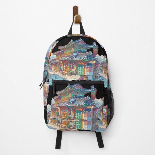 Item preview, Bukchon Hanok Village – Traditional Korean Houses in Vibrant Colors, designed and sold by PaintMeWorld.