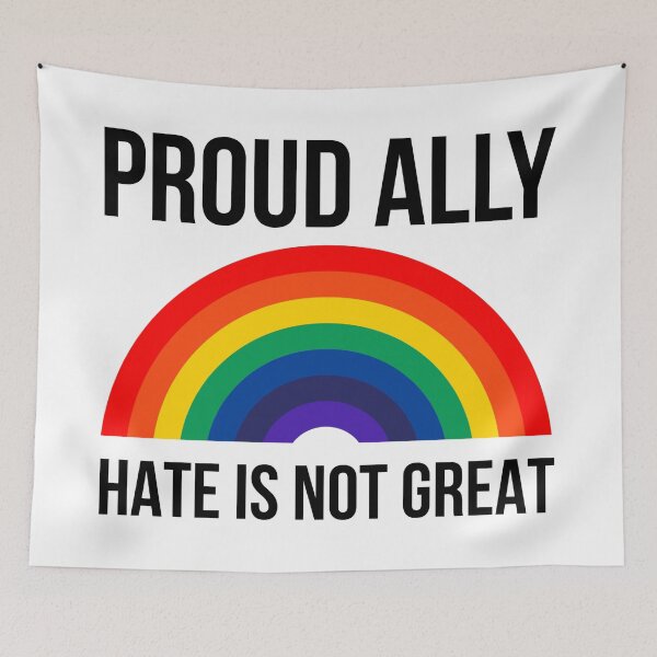 Item preview, Proud ally hate is not great designed and sold by Rachel the Artist .
