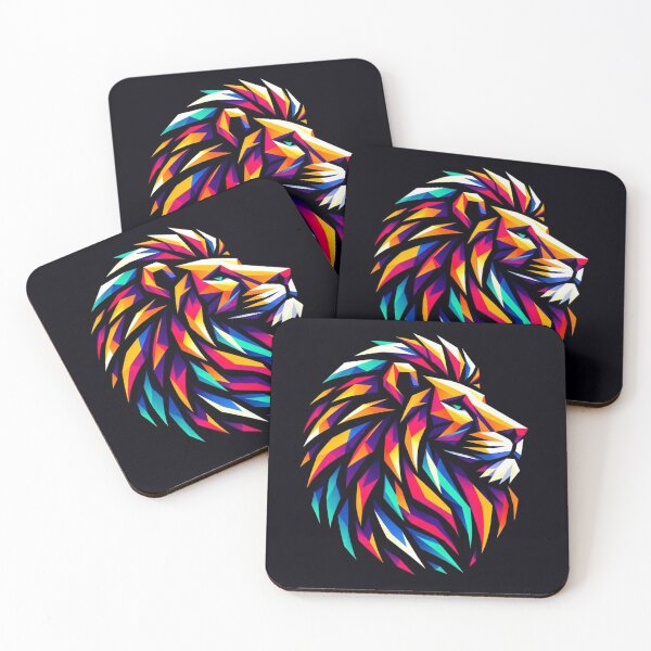 Item preview, Colorful geometric lion  designed and sold by Dogandesighn.