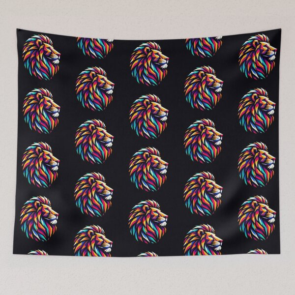 Item preview, Colorful geometric lion  designed and sold by Dogandesighn.