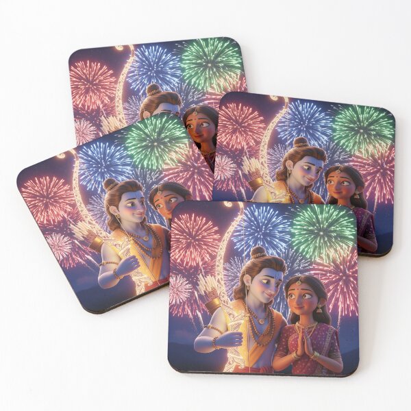 Item preview, Rama and Sita together with glowing fireworks, Dussehra celebration designed and sold by sanyashr7.
