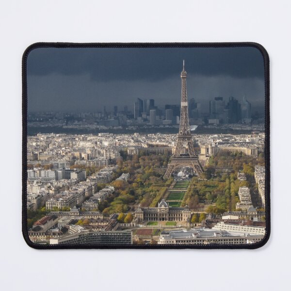 Item preview, Eiffel Tower Over Paris Under Stormy Skies designed and sold by DiscoverySB.