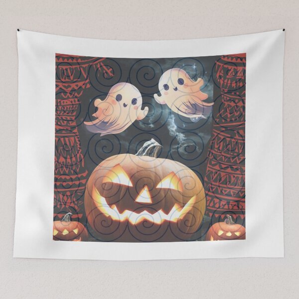 Item preview, Tribal Ghosties in Indigo Play – Cute Halloween Spirit Art designed and sold by PimTribe.