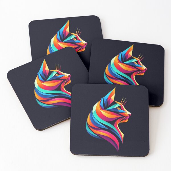 Item preview, Colorful geometric cat designed and sold by Dogandesighn.