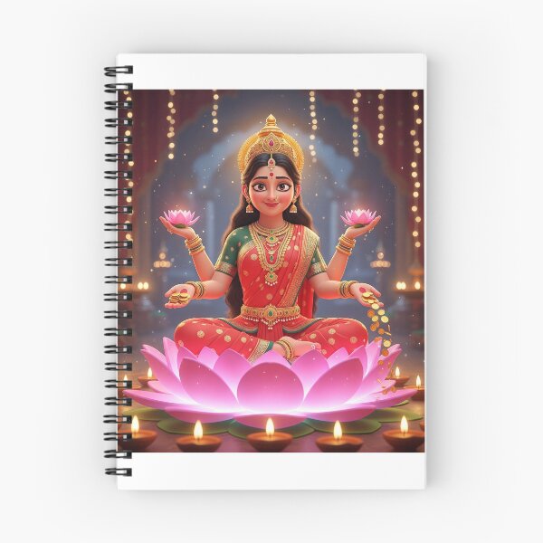 Item preview, Goddess Lakshmi in Temple | Diwali Festival Devotion designed and sold by sanyashr7.