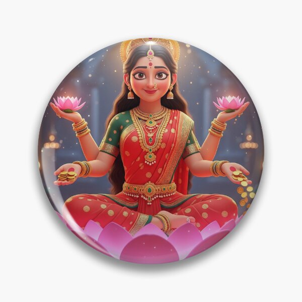 Item preview, Goddess Lakshmi in Temple | Diwali Festival Devotion designed and sold by sanyashr7.