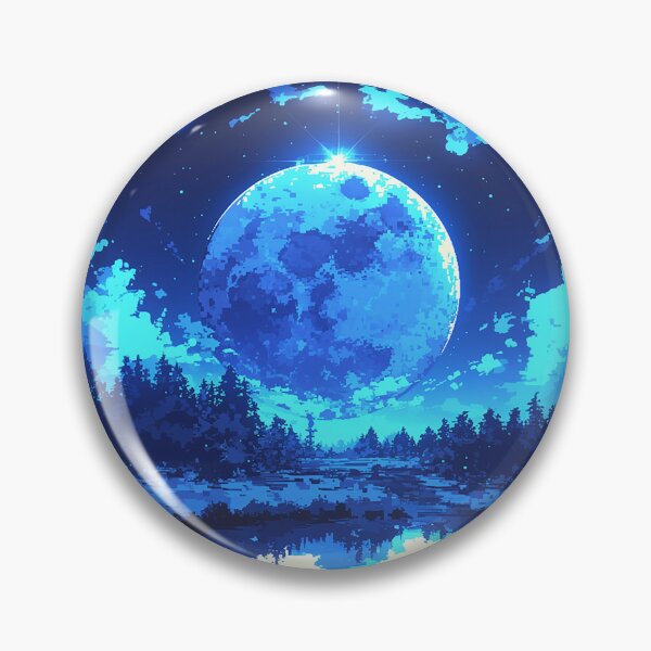 Item preview, Pixel Moonlit Lake Reflections designed and sold by Christian Weiss.