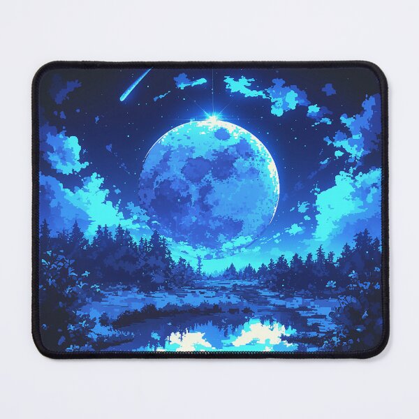 Item preview, Pixel Moonlit Lake Reflections designed and sold by Christian Weiss.