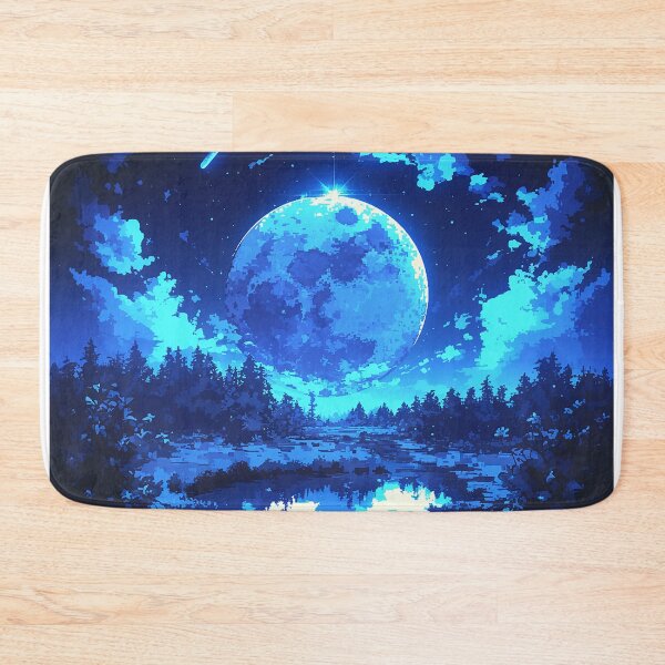 Item preview, Pixel Moonlit Lake Reflections designed and sold by Christian Weiss.