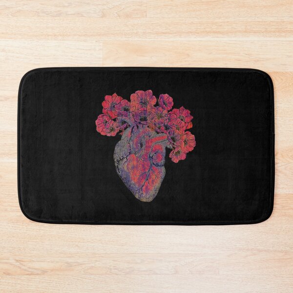 Item preview, Red human heart vintage color grunge with crown flowers blood red designed and sold by Collagedream.