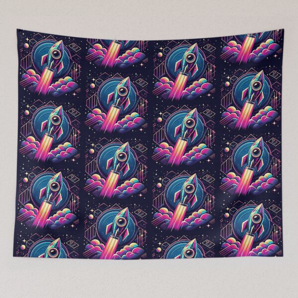 Item preview, Colorful geometric rocket  designed and sold by Dogandesighn.