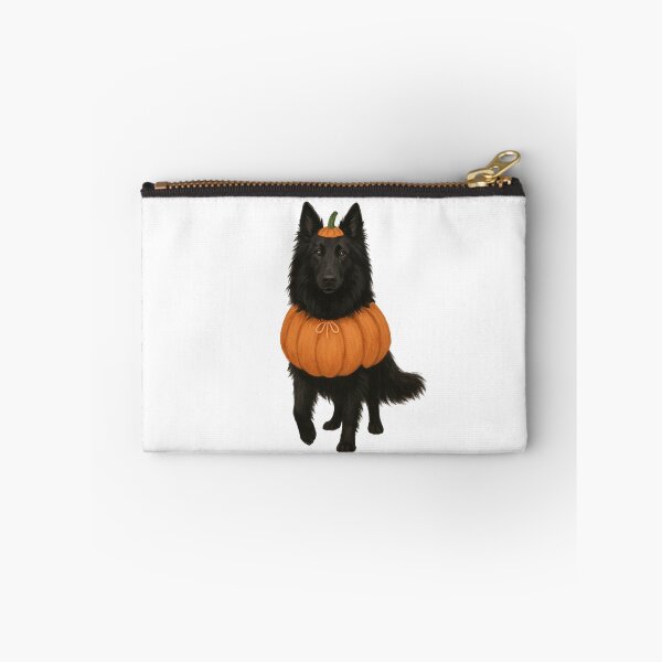 Item preview, Groenendael Dog in Pumpkin Costume – Cute Belgian Shepherd Halloween Design designed and sold by GoodyPaws.