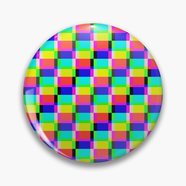 Item preview, RGB Checkerboard Trippy Background — Neon Glitch Sticker designed and sold by RetroFlow Designs..