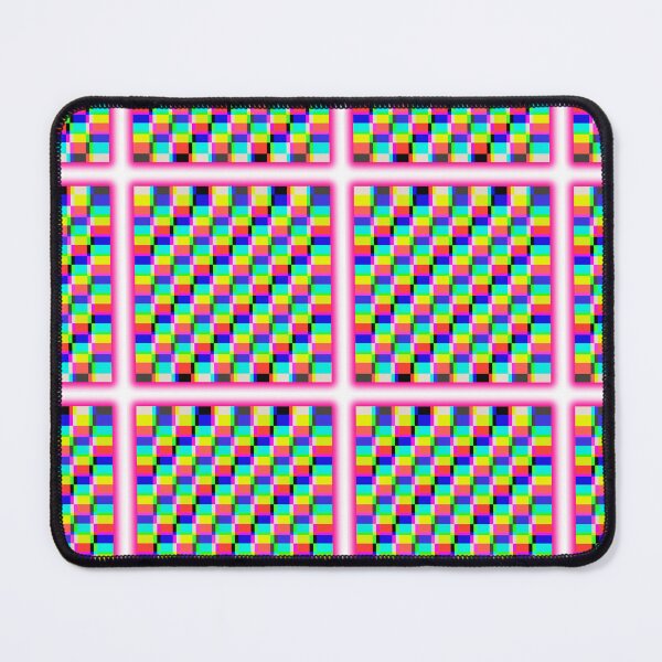 Item preview, RGB Checkerboard Trippy Background — Neon Glitch Sticker designed and sold by RetroFlow Designs..