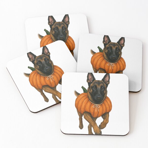 Item preview, Malinois Dog in Pumpkin Costume – Belgian Shepherd Halloween Design designed and sold by GoodyPaws.