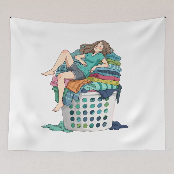 Item preview, Woman Napping on a Laundry  day designed and sold by TeeARTHY.