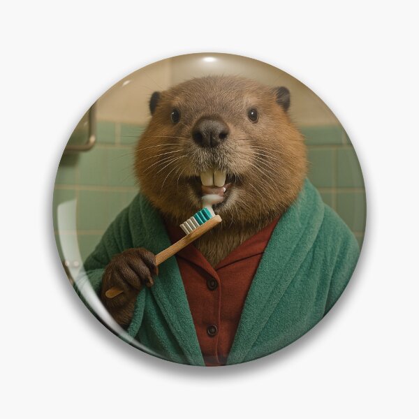 Item preview, Beaver Brushing His Teeth designed and sold by Tridentulus.