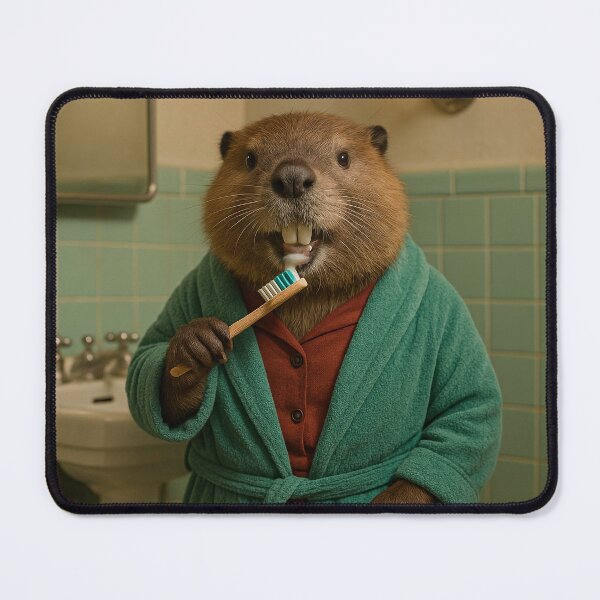 Item preview, Beaver Brushing His Teeth designed and sold by Tridentulus.