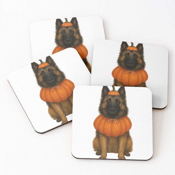 Item preview, Tervueren Dog in Pumpkin Costume – Belgian Shepherd Halloween Design designed and sold by GoodyPaws.