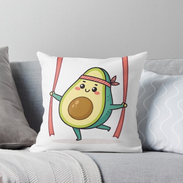 Item preview, Cute Avocado on Aerial Silks – Kawaii Fitness Food Art – Aerial Yoga designed and sold by InnerFlow.