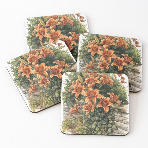 Item preview, Daylilies – Cottagecore Garden Wall designed and sold by Deezyned.