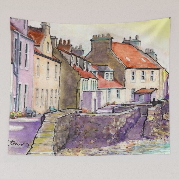 Item preview, Pittenweem Scotland Streetscape designed and sold by Gregg Brown.