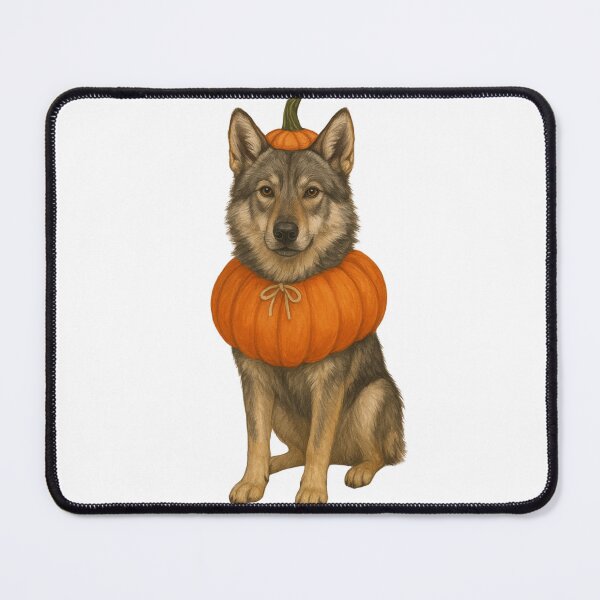 Item preview, Czechoslovakian Wolfdog in Pumpkin Costume – Unique Halloween Design designed and sold by GoodyPaws.