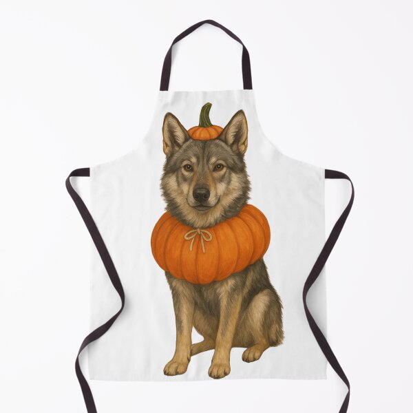 Item preview, Czechoslovakian Wolfdog in Pumpkin Costume – Unique Halloween Design designed and sold by GoodyPaws.