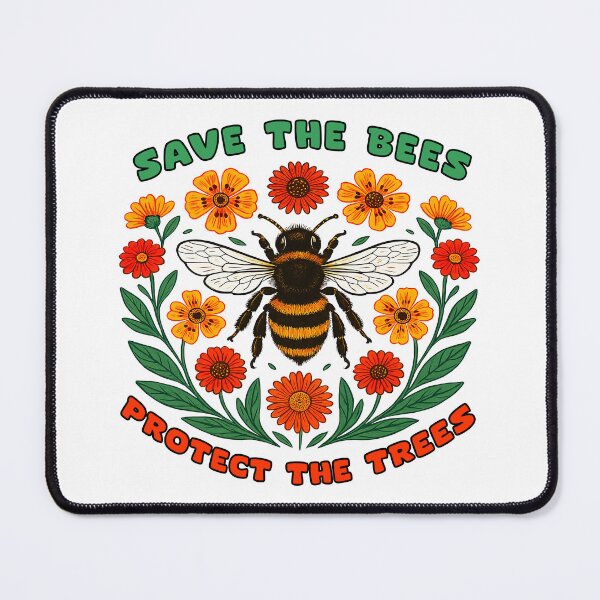 Item preview, Save The Bees Protect The Trees Retro designed and sold by TeeARTHY.
