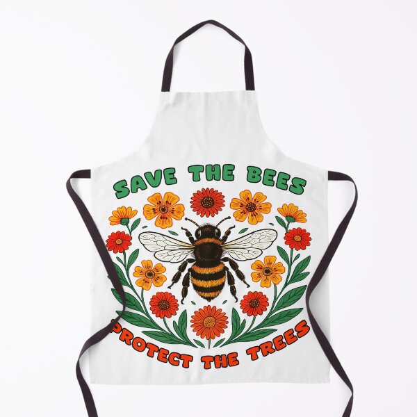 Item preview, Save The Bees Protect The Trees Retro designed and sold by TeeARTHY.