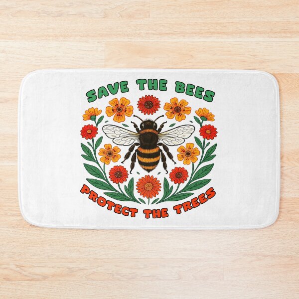 Item preview, Save The Bees Protect The Trees Retro designed and sold by TeeARTHY.