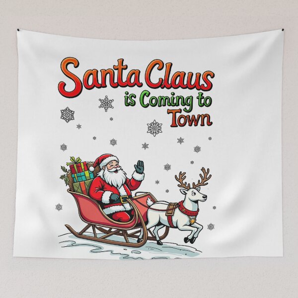 Item preview, Retro Santa Claus is Coming to Town designed and sold by TeeARTHY.
