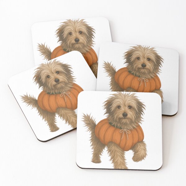 Item preview, Briard Dog in Pumpkin Costume – Cute Halloween Autumn Design designed and sold by GoodyPaws.