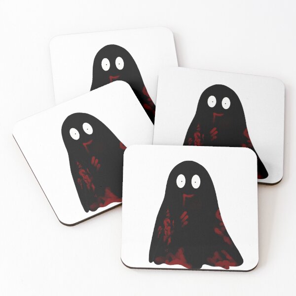Item preview, Dark Spooky Ghost with Red Shadows – HelloVine Art designed and sold by J.