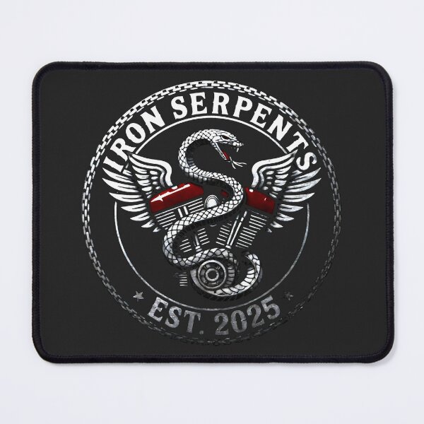 Item preview, Winged Motorcycle Engine and Snake Emblem – Iron Serpents Club designed and sold by SplashTastic.