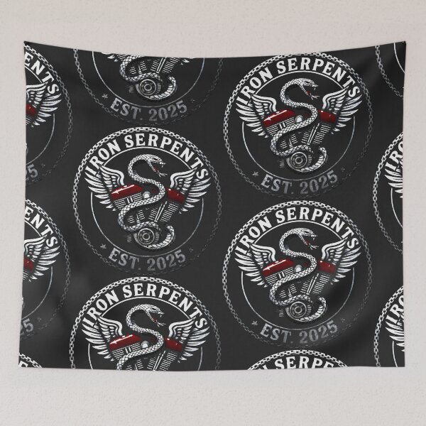 Item preview, Winged Motorcycle Engine and Snake Emblem – Iron Serpents Club designed and sold by SplashTastic.