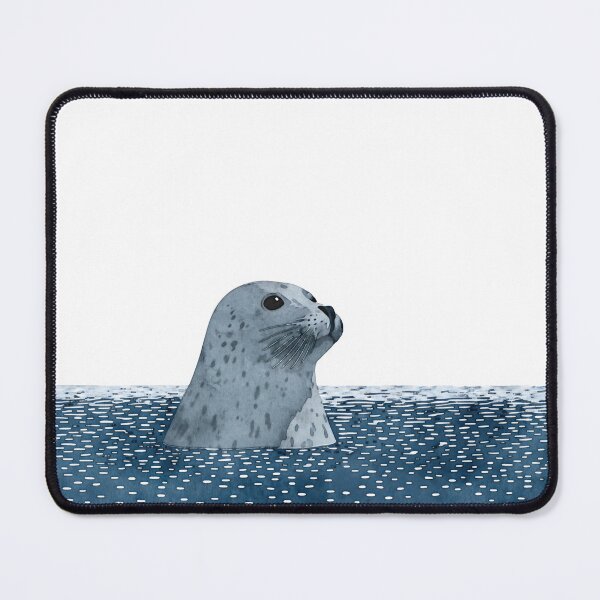 Item preview, Minimalist Harbor Seal Watercolor Illustration designed and sold by Janine Aykens.