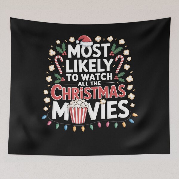 Item preview, Most Likely To Watch All The Popcorn Christmas Movies Family designed and sold by clothesy7.
