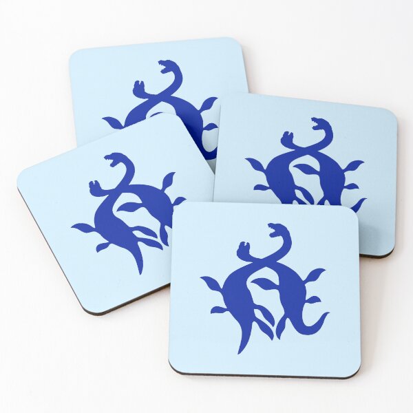 Item preview, 2 Plesiosaur Dinosaur Dino Fighting Enemies Attack Monsters designed and sold by shirt-o-mat.
