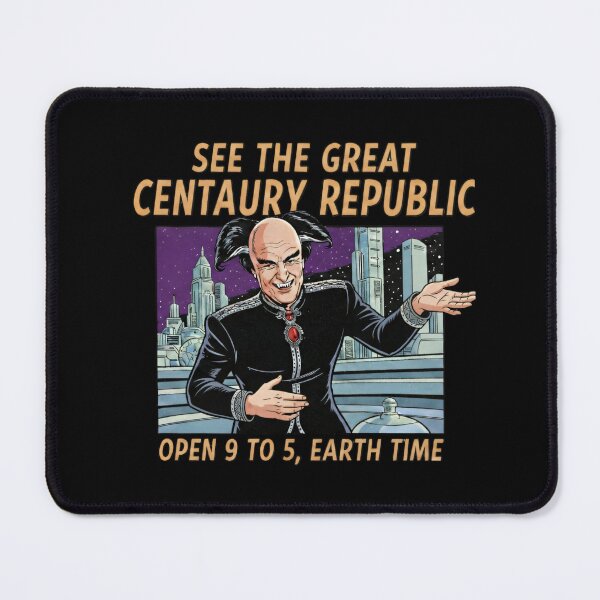 Item preview, Retro Sci-Fi Space Tourism Poster Parody — Galactic City Skyline Comic Art — B5 designed and sold by Fenay Designs.