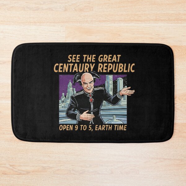 Item preview, Retro Sci-Fi Space Tourism Poster Parody — Galactic City Skyline Comic Art — B5 designed and sold by Fenay Designs.