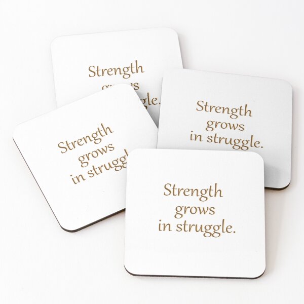 Item preview, Strength Grows in Struggle – Motivational Mental Health Quote designed and sold by designsoftinaa.