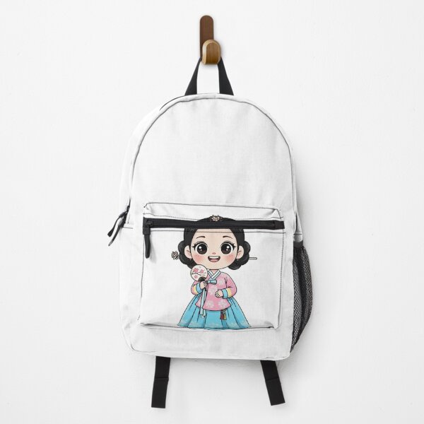Item preview, "Chibi Girl Eunji Hanbok Fan Flower designed and sold by Sherifo-Design.