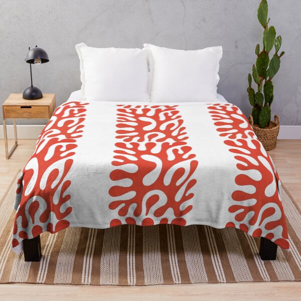 Item preview, Bold Abstract Red Coral Shape Art designed and sold by ArtfulWeave.