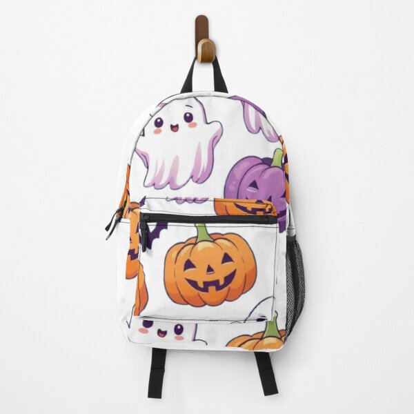 Item preview, Motif Halloween Kawaii – Citrouilles et Fantômes Mignons designed and sold by MeowLoka ⭐⭐⭐⭐.