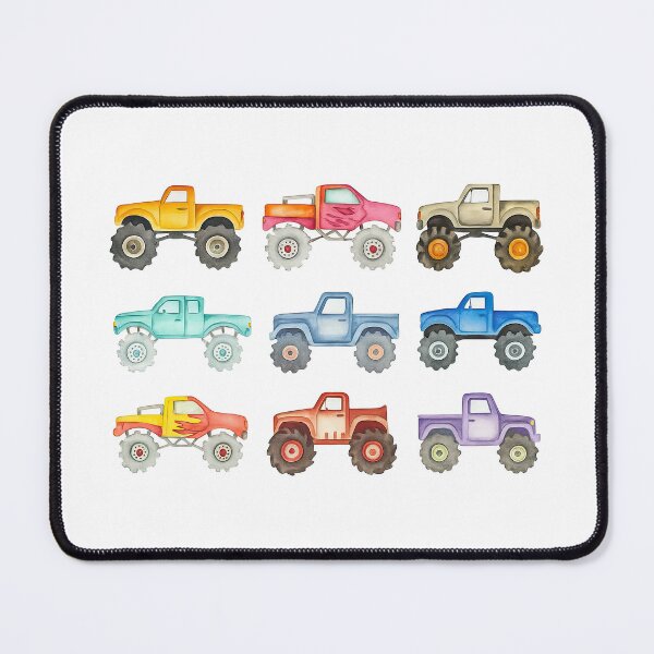Item preview, Colorful Monster Trucks Watercolor Set designed and sold by ArtfulWeave.