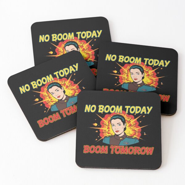 Item preview, No Boom Today, Boom Tomorrow — Retro Sci-Fi Pop Art Quote — B5 designed and sold by Fenay Designs.
