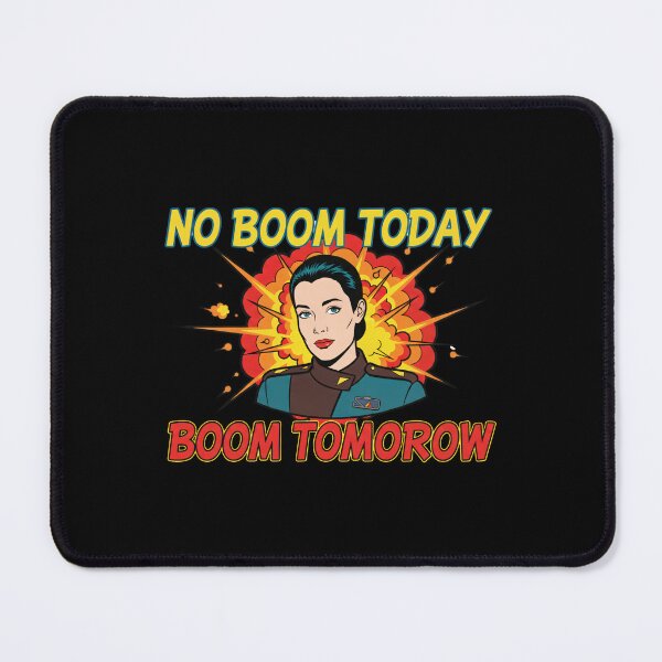 Item preview, No Boom Today, Boom Tomorrow — Retro Sci-Fi Pop Art Quote — B5 designed and sold by Fenay Designs.