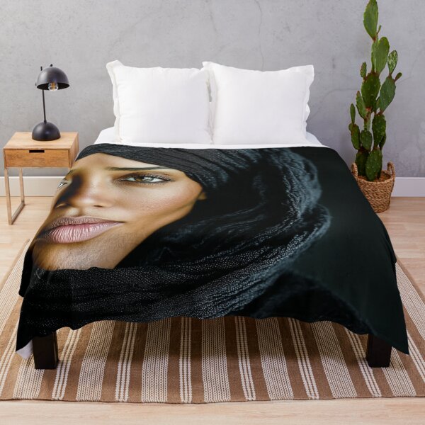 Item preview, Dramatic Headscarf Portrait – Expressive Eyes & Minimalist Texture | Monochrome Art Print | Cultural Elegance | Emotional Wall Decor designed and sold by eyeconart.